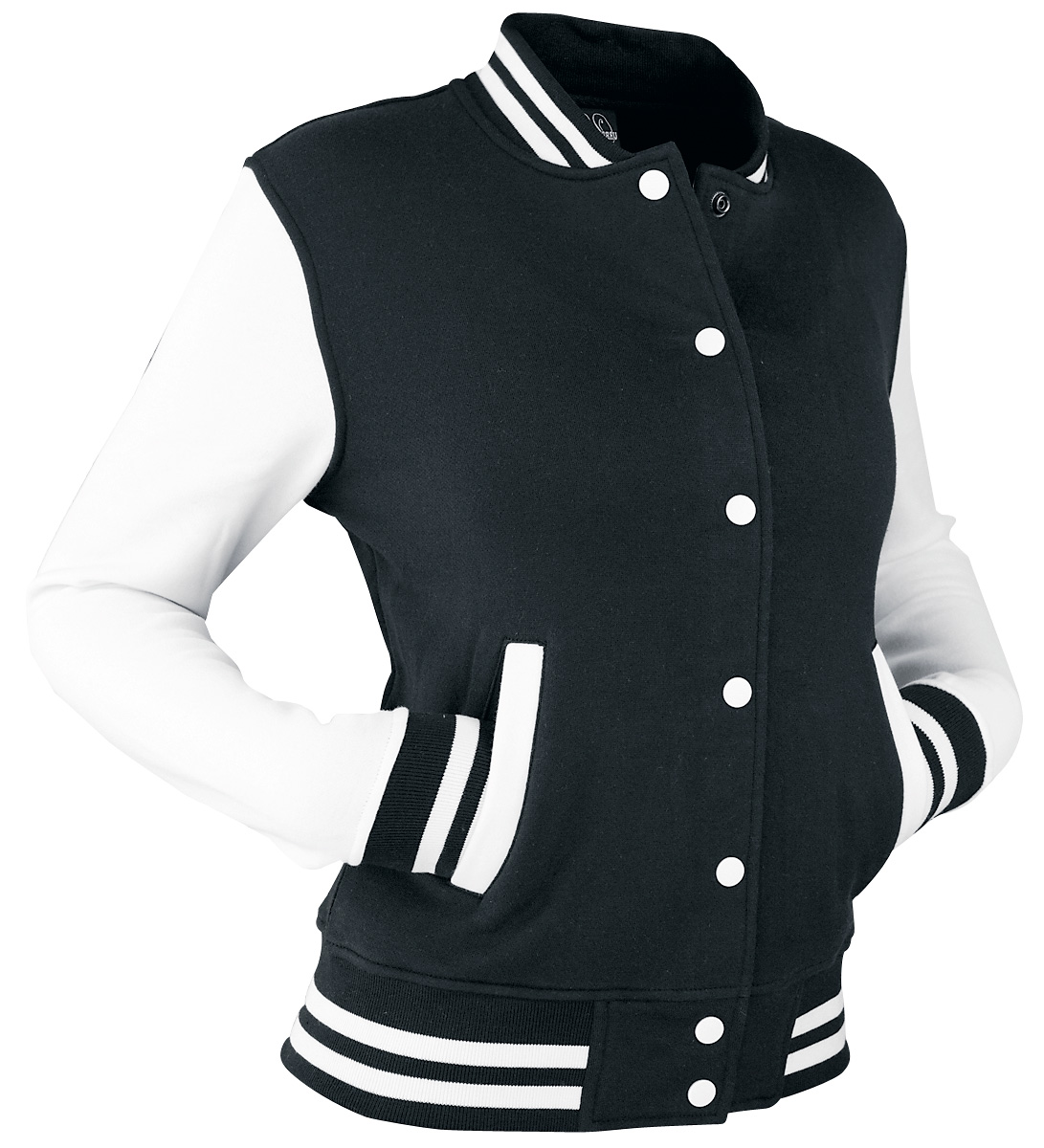 Urban Classics 2-Tone College Collegejacke schwarz weiß in M