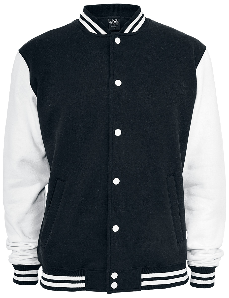 Urban Classics 2-Tone College Collegejacke schwarz weiß in L
