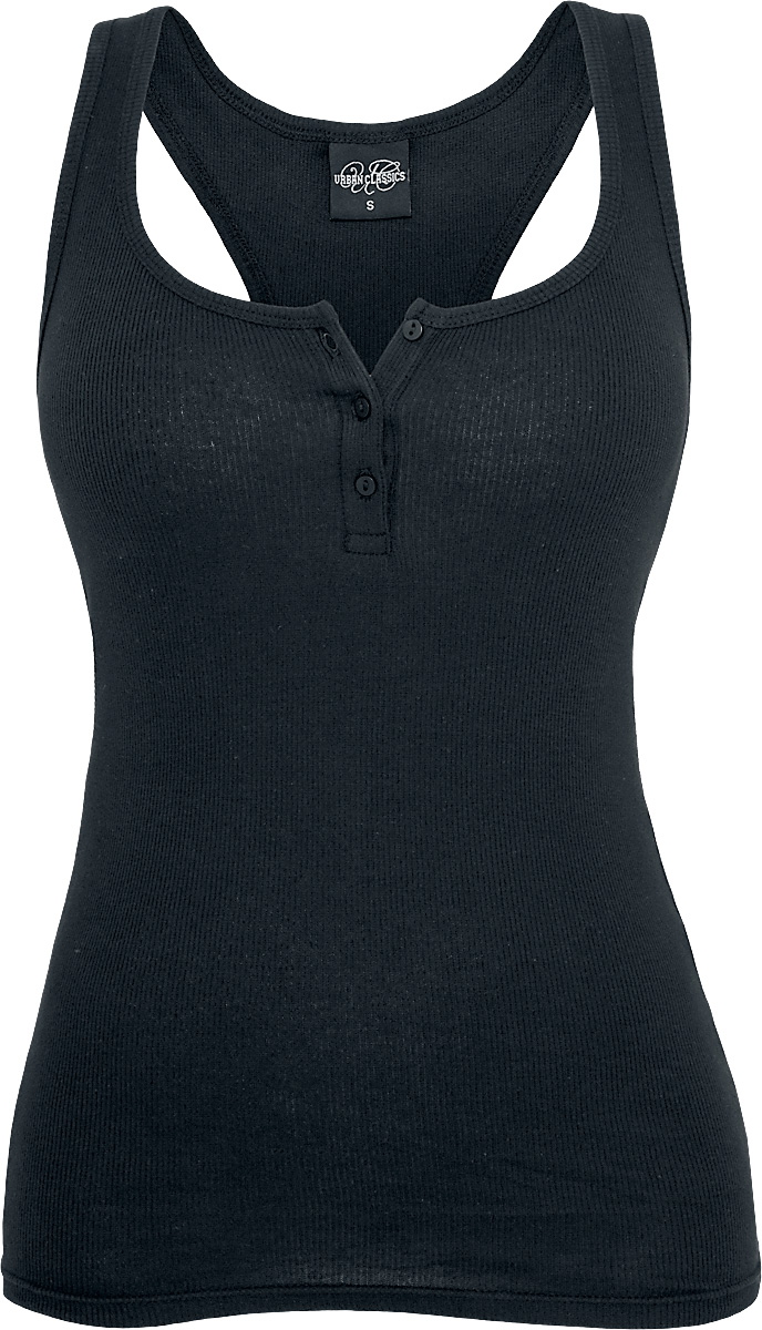 Levně Urban Classics Ladies Button Tanktop Dámský top černá