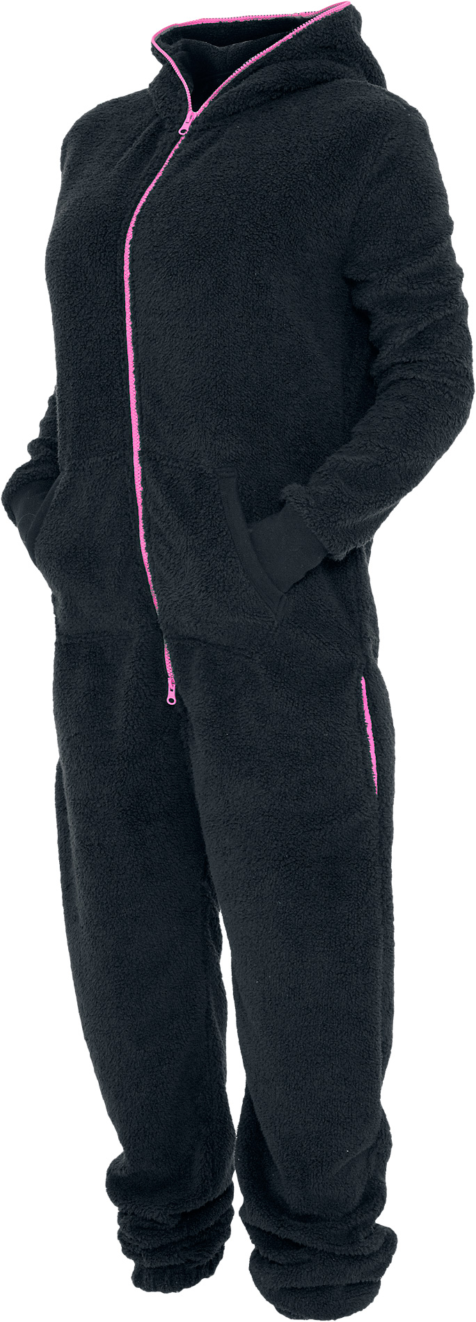 Urban Classics Overall - Ladies Teddy Jumpsuit - XS-S bis XL-XXL - für Damen - Größe XS-S - schwarz
